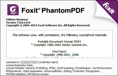 foxit phantompdf activation key mac